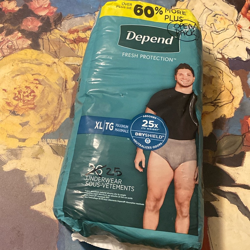 25 Men’s Incontinence Depend Underwear